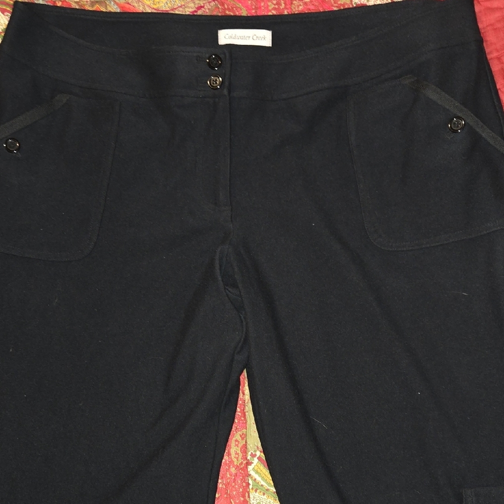 Coldwater Creek Midnight Black Trousers Sz. 16p